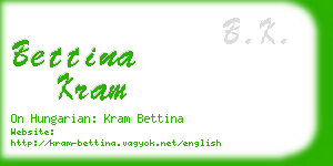 bettina kram business card